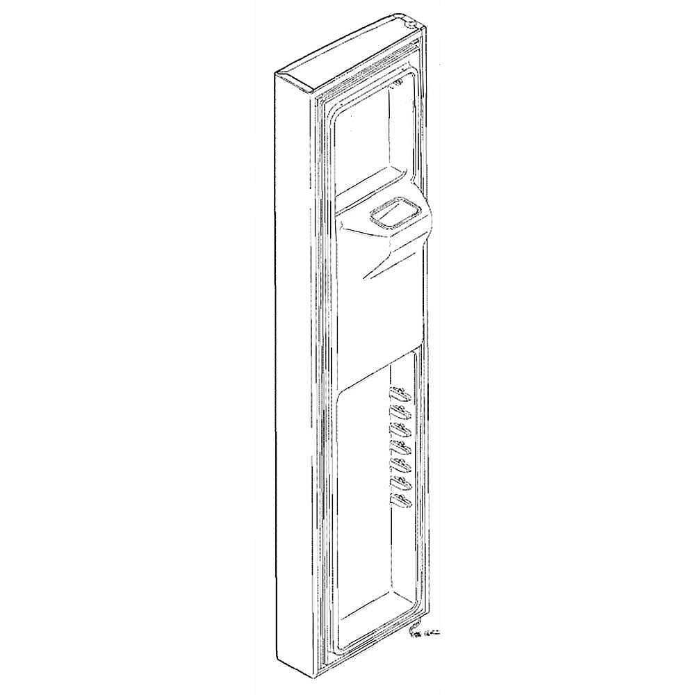 Part #wr78X22203, Hotpoint Refrigerator Freezer Door Assembly (Stainless) / 70.00 x 17.00 x 16.00