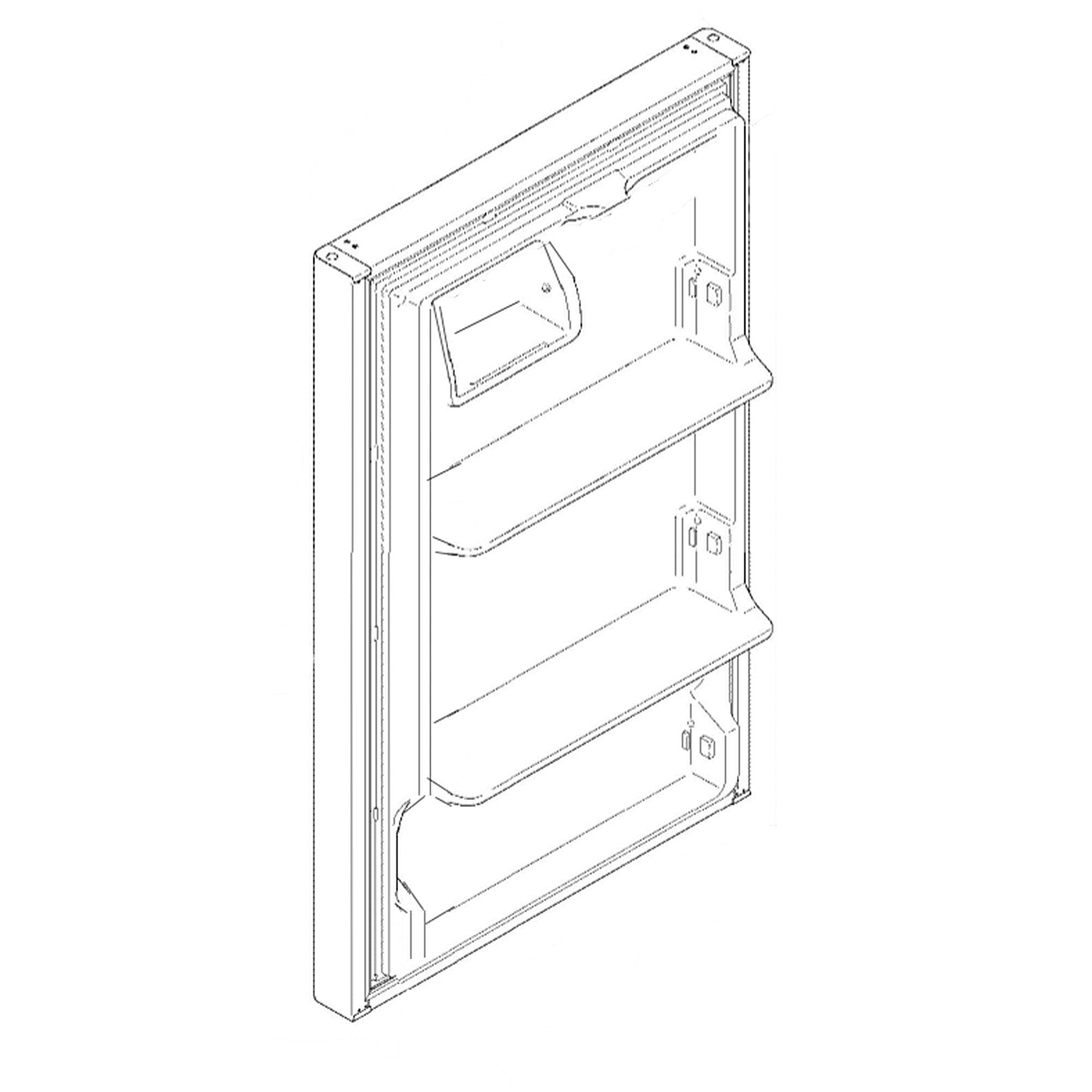 GE Part #wr78X23268, Refrigerator Door Assembly (White) | 50.00 x 35.00 x 14.00