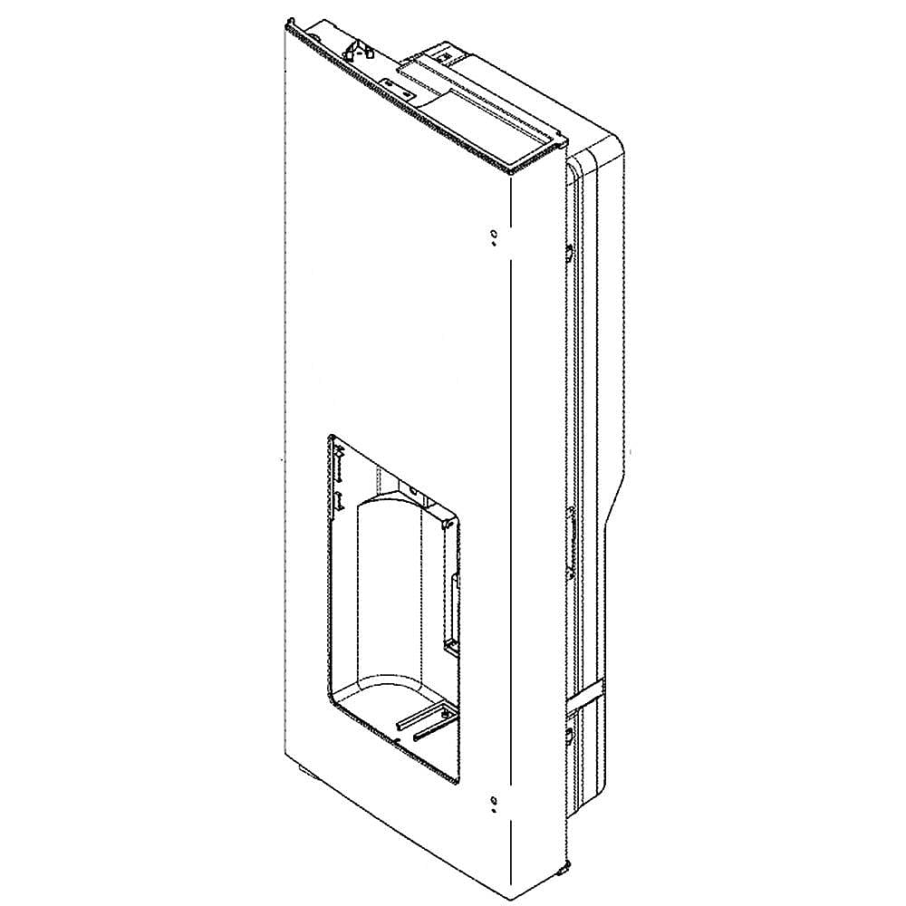 Part #wr78X24997, Refrigerator Door Assembly, Left (Stainless) / 14.00 x 21.40 x 13.40