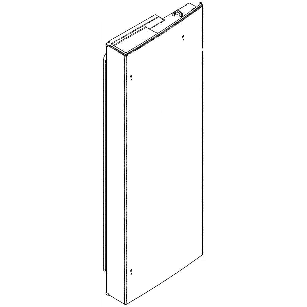 Part #wr78X25029, Refrigerator Door Assembly, Right (Stainless) / 46.20 x 21.80 x 12.30