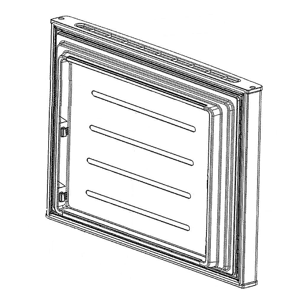 GE Part #wr78X27513, Refrirator Freezer Door Assembly | 35.40 x 25.70 x 7.50