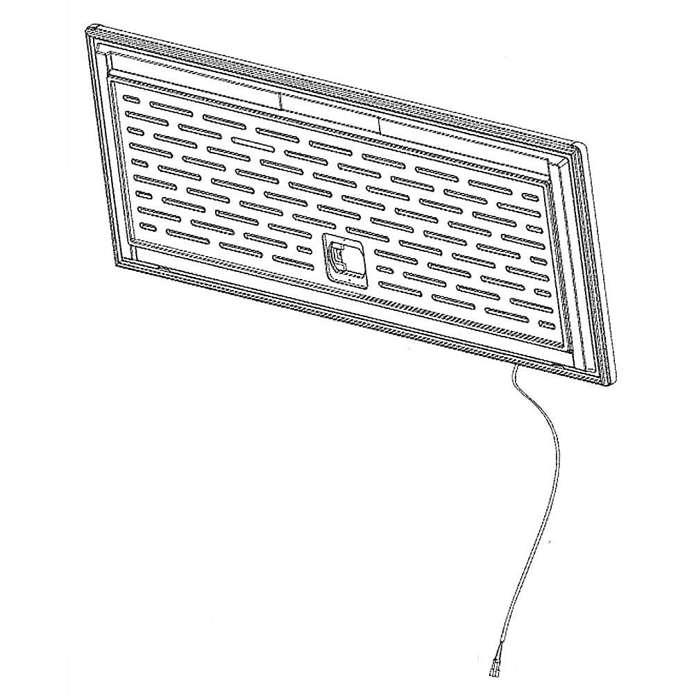 GE Part #wr78X28042, Freezer Lid Assembly (White) | 78.00 x 34.60 x 7.50