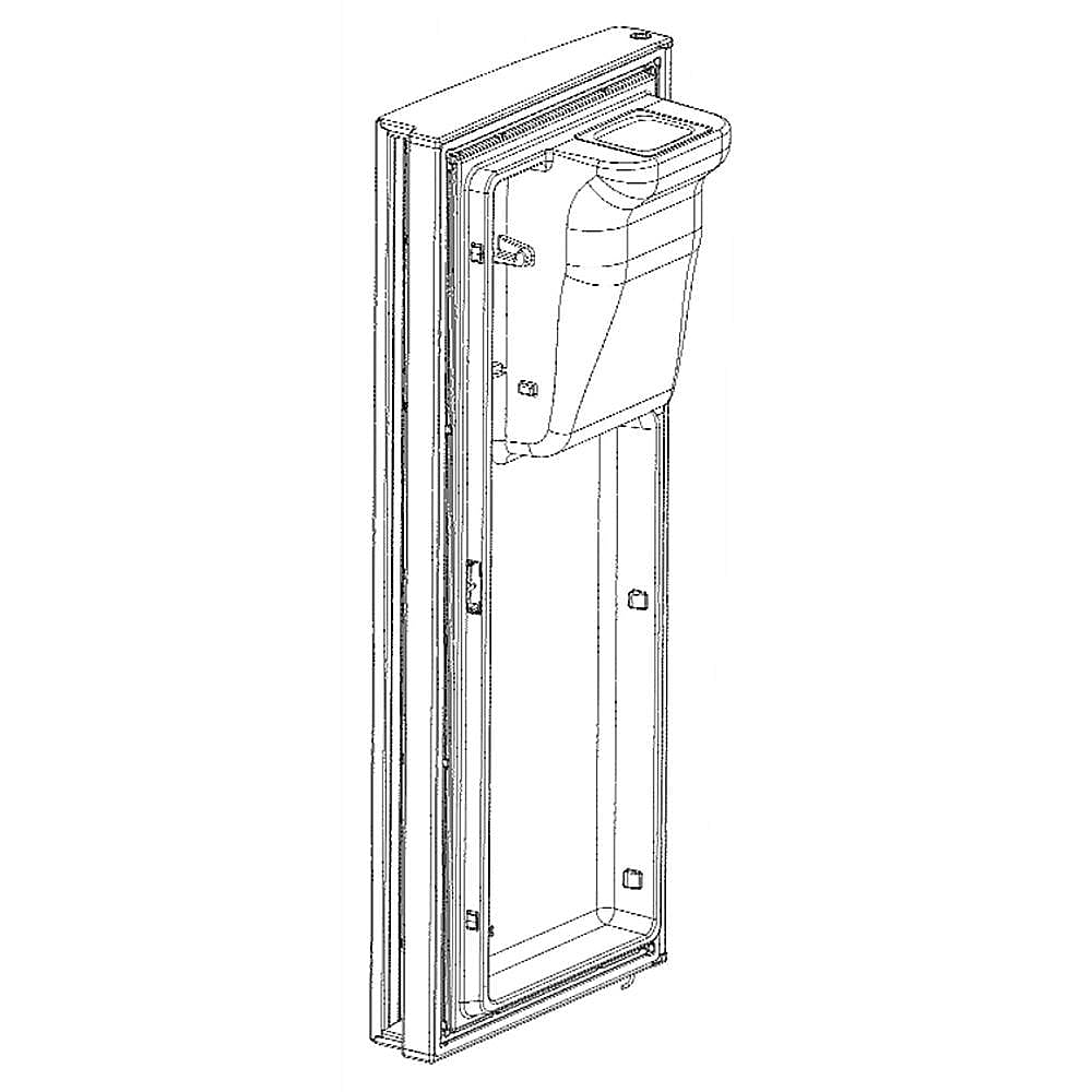 Part #wr78X28568, Ge Refrigerator Door Assembly, Left (Stainless)