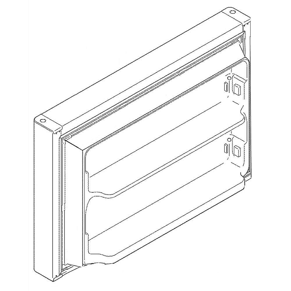 Part #wr78X31401, Refrigerator Freezer Door Assembly (Stainless) / 38.00 x 29.00 x 12.00