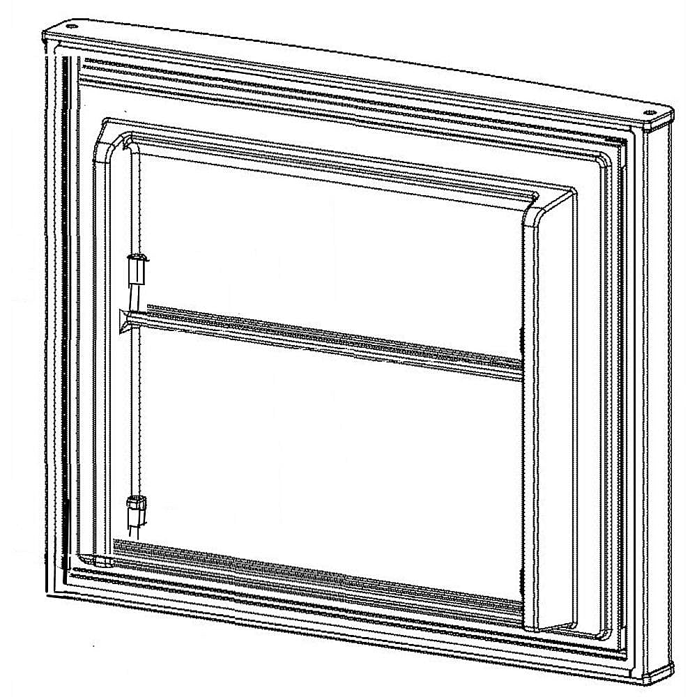 Part #wr78X32431, Ge Refrigerator Freezer Door Assembly (Black Stainless) / 24.00 x 31.00 x 4.00