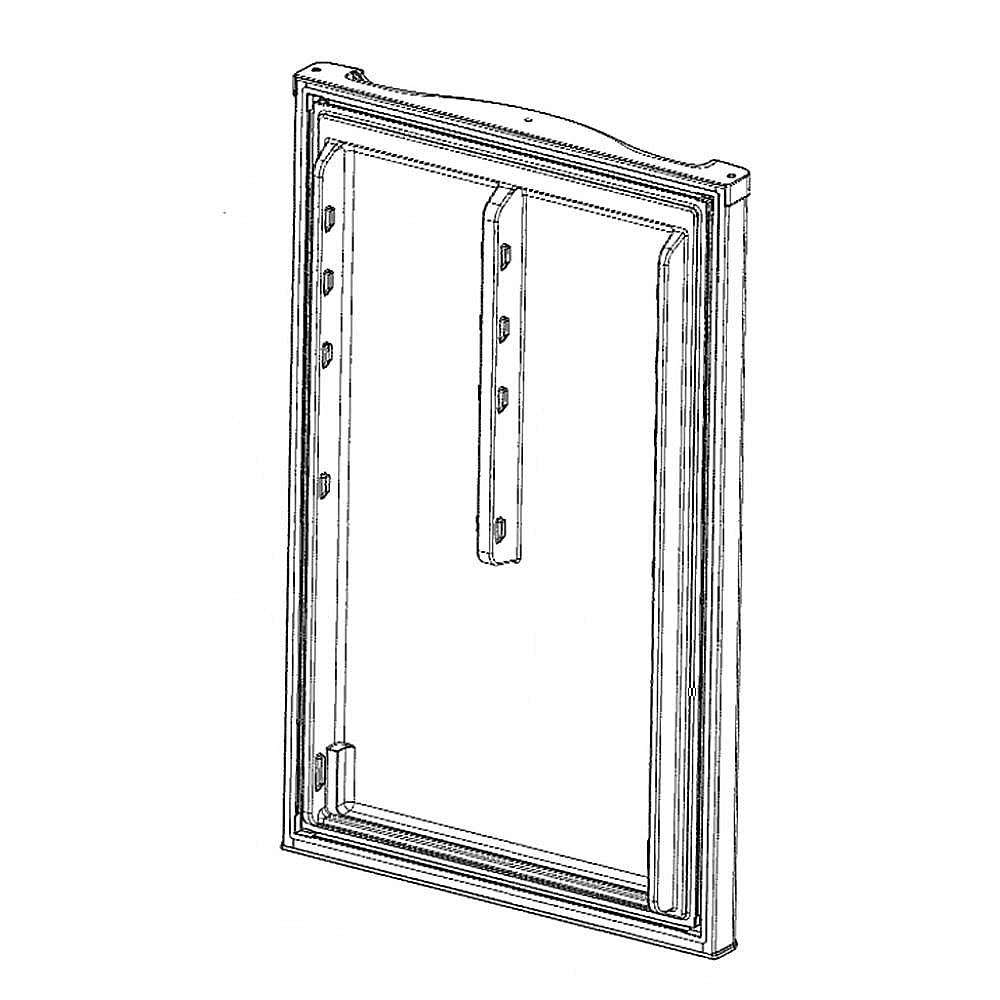 Part #wr78X32432, Ge Refrigerator Door Assembly ( Black And Stainless) / 42.00 x 12.00 x 31.00