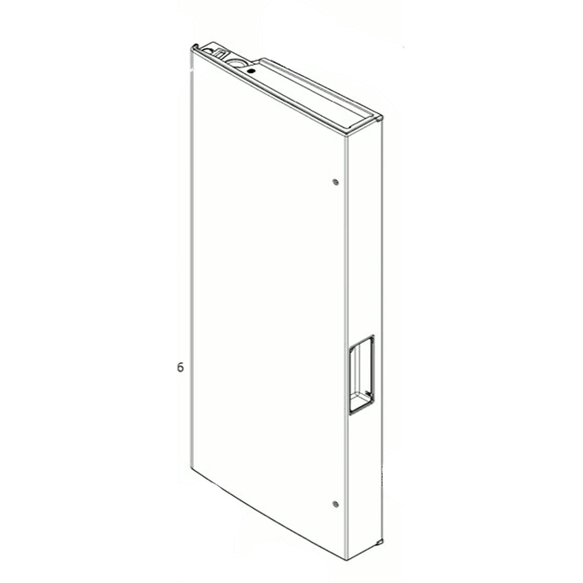 Part #wr78X37453, Refrigerator Door - Left Hand Non Dispenser Stainless Steel