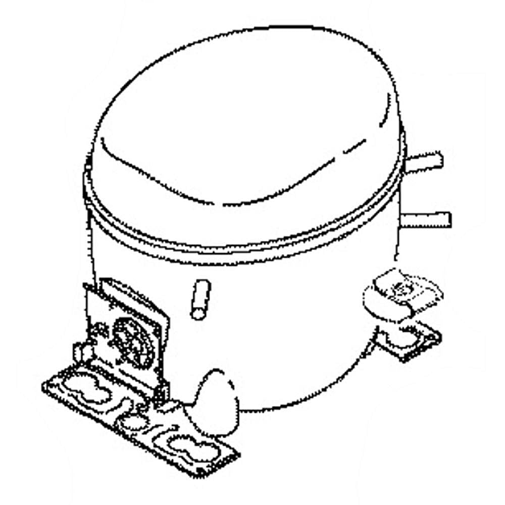 GE Part #wr87X24135, Refrirator Compressor | 13.00 x 8.50 x 8.60
