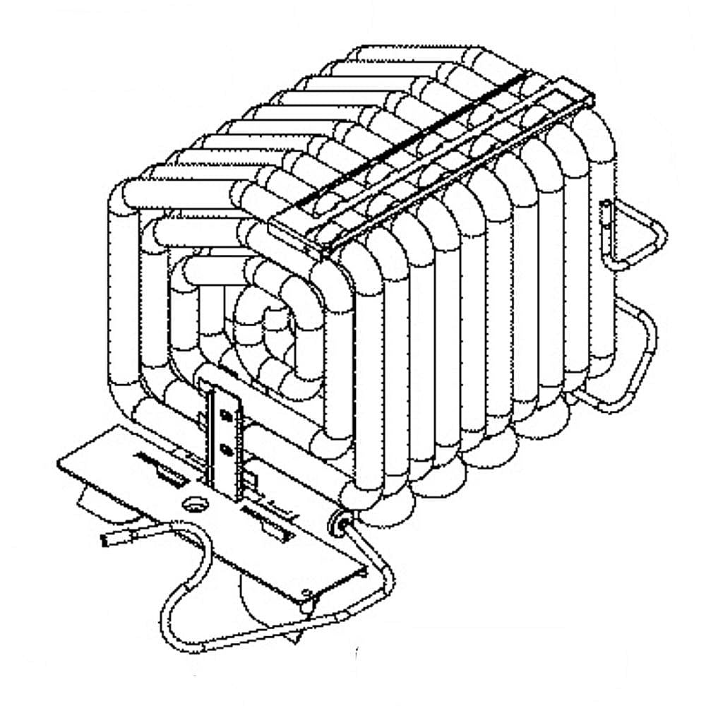 Part #wr87X24809, Refrigerator Condenser Coil / 19.00 x 12.70 x 10.50