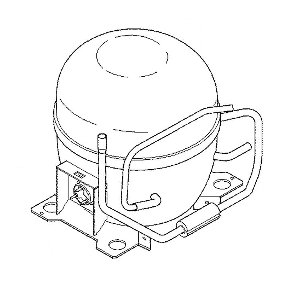 Part #wr87X31765, Refrigerator Compressor | 27.50 x 18.00 x 4.50