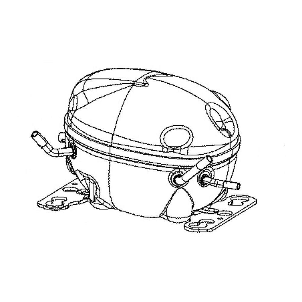 Part #wr87X32290, Refrigerator Compressor | 20.00 x 20.00 x 20.00