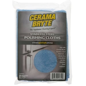Cerama Bryte Stainless Steel Polishing Cloth, 2-pack WX10X307