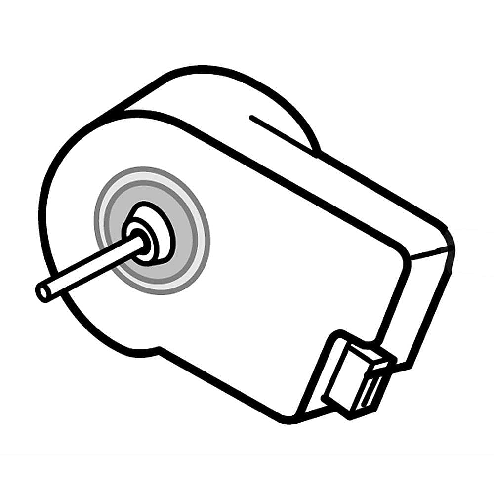 Part #da31-00020R, Refrigerator Freezer Evaporator Fan Motor / 3.46 x 3.07 x 2.44