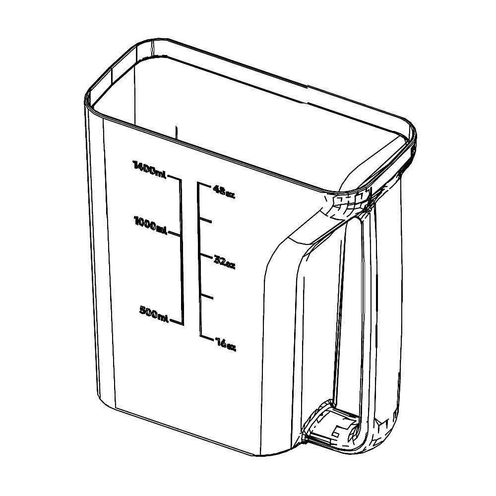 Part #da61-11614B, Samsung Refrigerator Water Reservoir