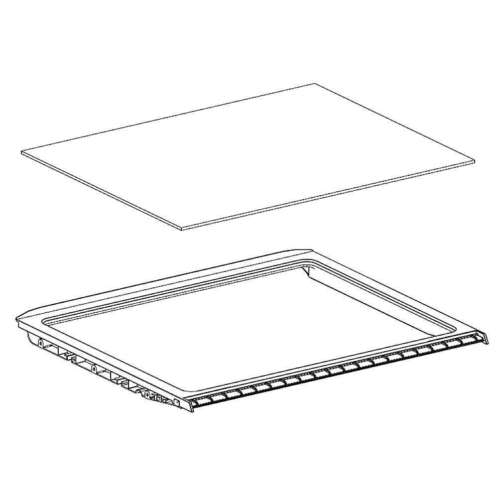 Photo of Samsung Part #da67-03724A, Refrigerator Shelf Insert | 15.94 x 14.76 x 2.76 from Repair Parts Direct