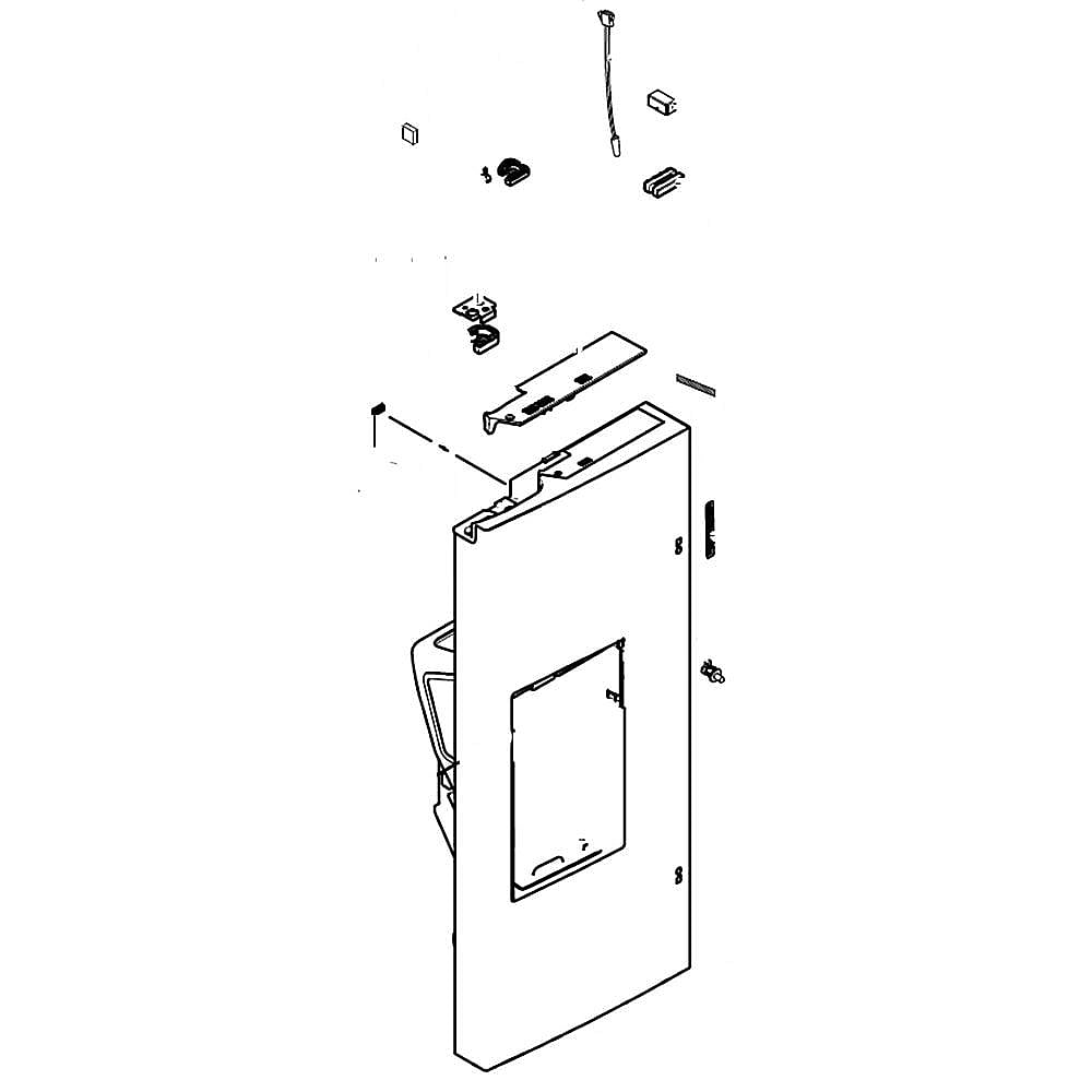 Part #da82-02147A, Refrigerator Door Assembly, Left (Replaces Da91-04147A) / 46.85 x 21.26 x 13.78