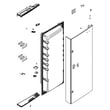 Refrigerator Convenience Door Inner Frame Assembly for Samsung RF28HDEDBSR/AA-08 - Part DA82-02227H
