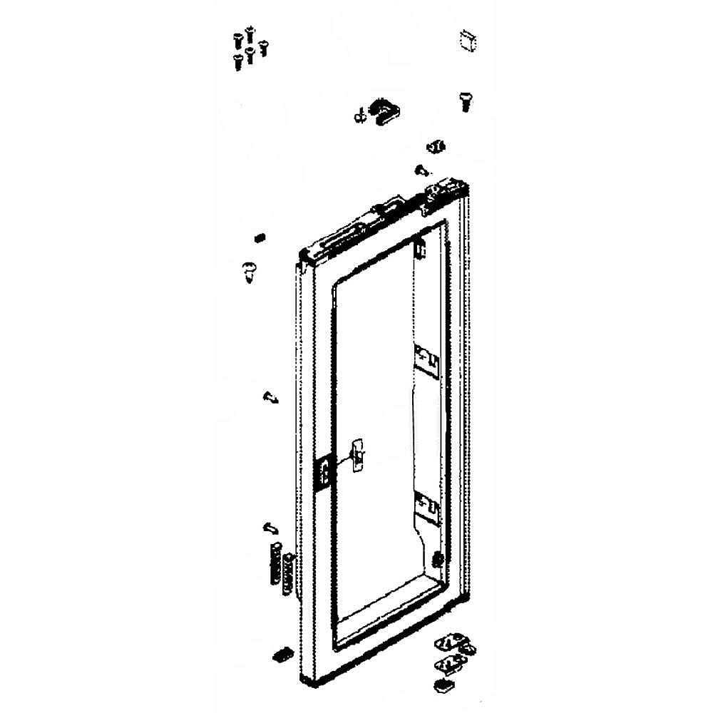 Part #da82-02227X, Refrigerator Convenience Door Inner Frame / 38.78 x 21.06 x 6.69