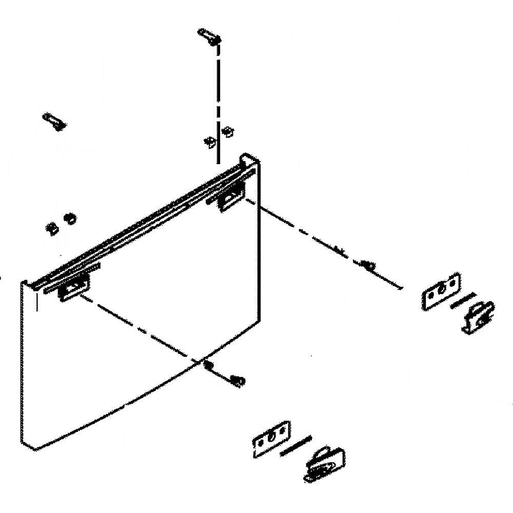 Part #da82-02495A, Refrigerator Freezer Door Assembly (Replaces Da91-03946K) / 35.04 x 27.17 x 8.27