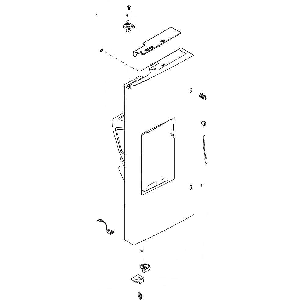Part #da82-02521E, Refrigerator Door Assembly, Left / 45.28 x 21.26 x 12.99