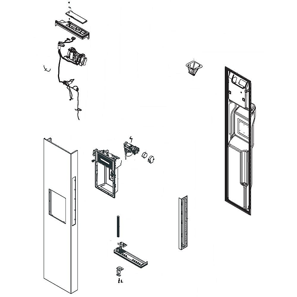 Part #da82-02804A, Refrigerator Freezer Door Assembly (Replaces Da91-05228A) / 71.00 x 20.00 x 13.00