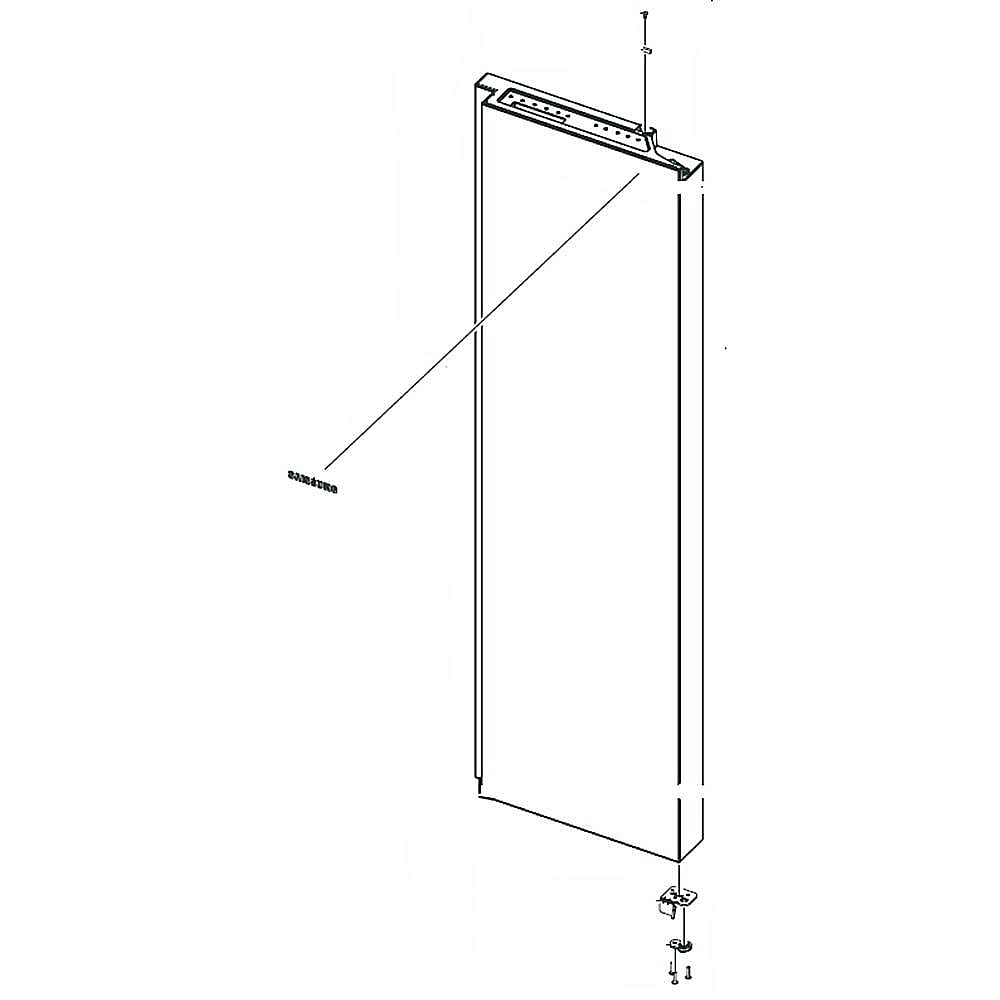 Part #da82-02809B, Refrigerator Door Assembly (Replaces Da91-05229D) / 74.00 x 21.00 x 9.00