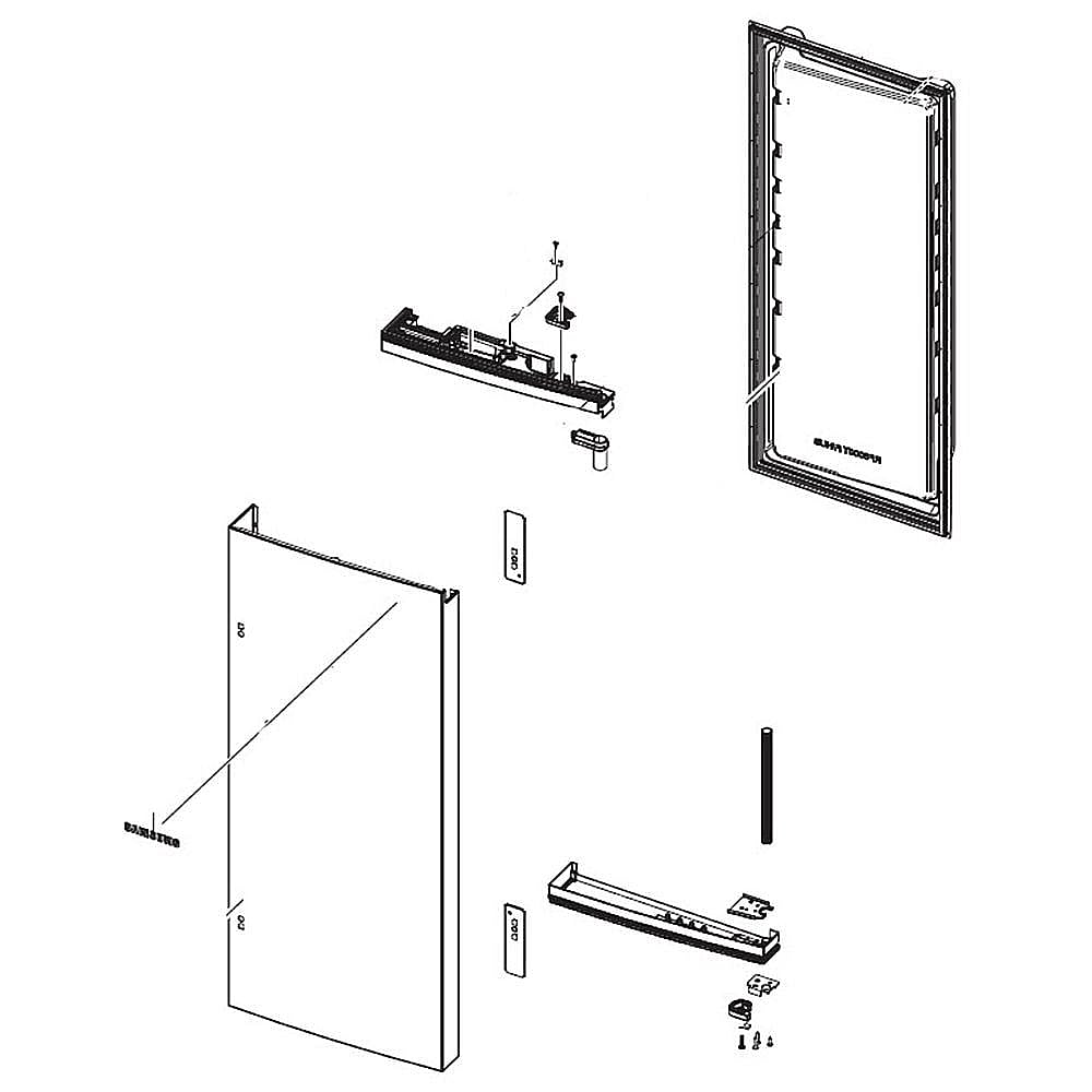 Part #da82-02850B, Refrigerator Door Assembly, Right (Replaces Da91-05272B)