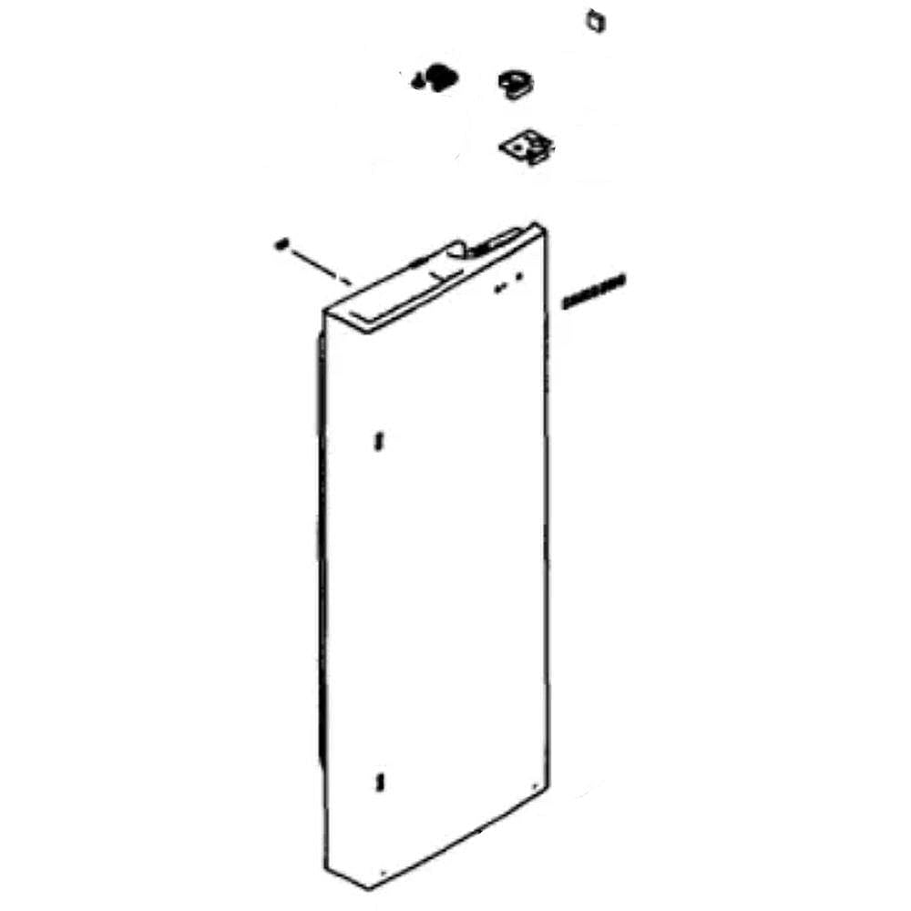 Part #da91-04158D, Samsung Refrigerator Door Assembly, Right