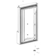 Refrigerator Freezer Door Assembly, Left for Samsung RF23J9011SG/AA-02 - Part DA91-04321J