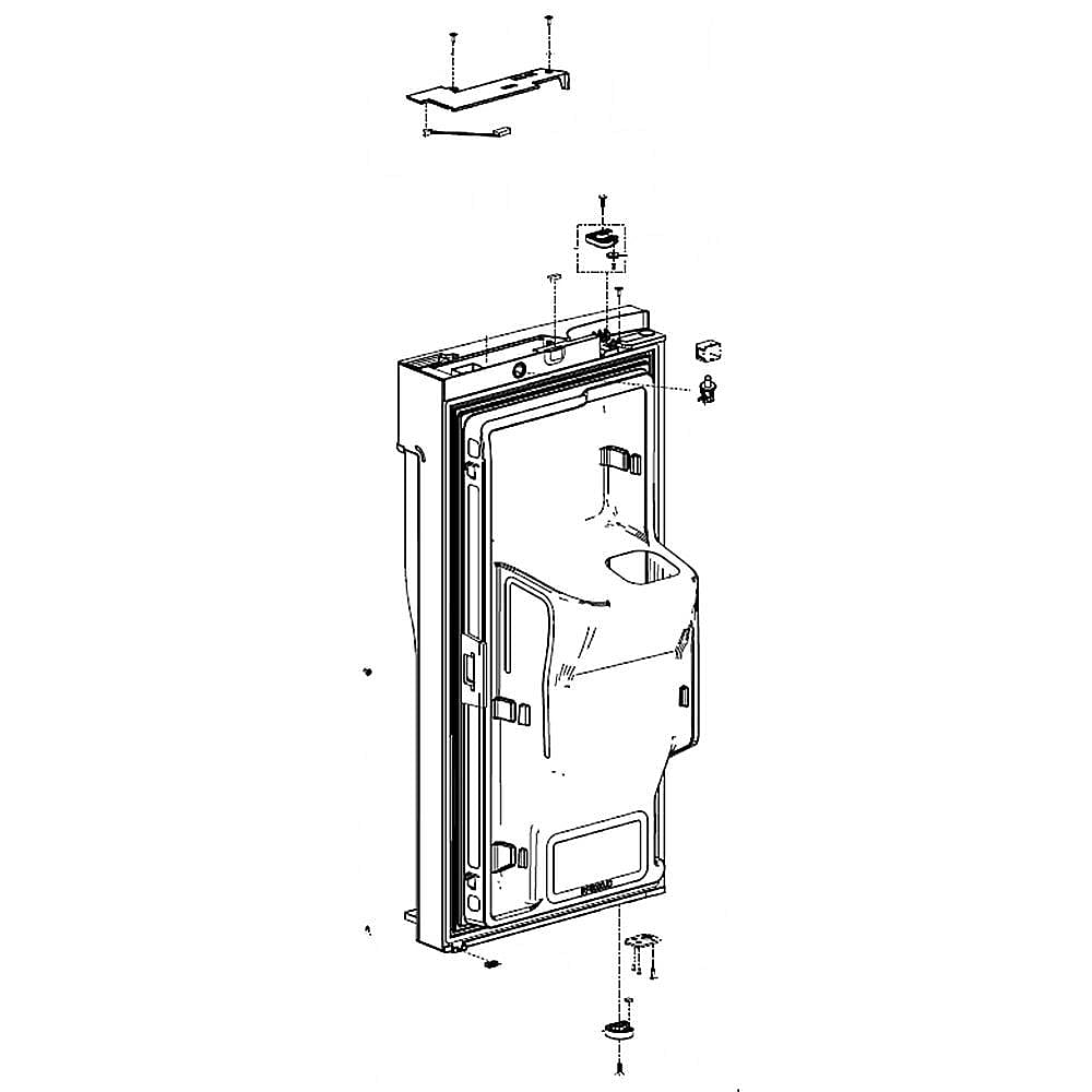 Part #da91-04569G, Refrigerator Door Assembly, Left / 41.73 x 21.50 x 13.39