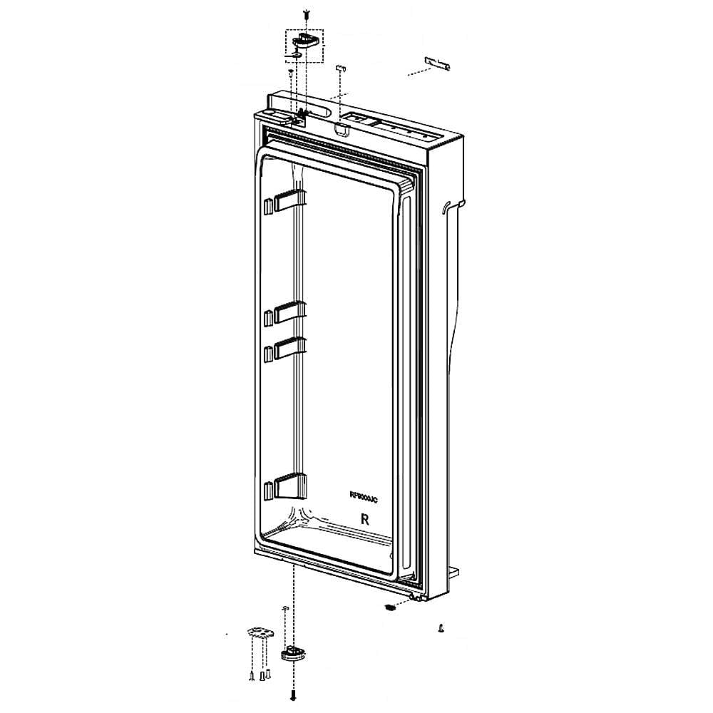Photo of Samsung Part #da91-04570K, Refrigerator Door Assembly, Right from Repair Parts Direct