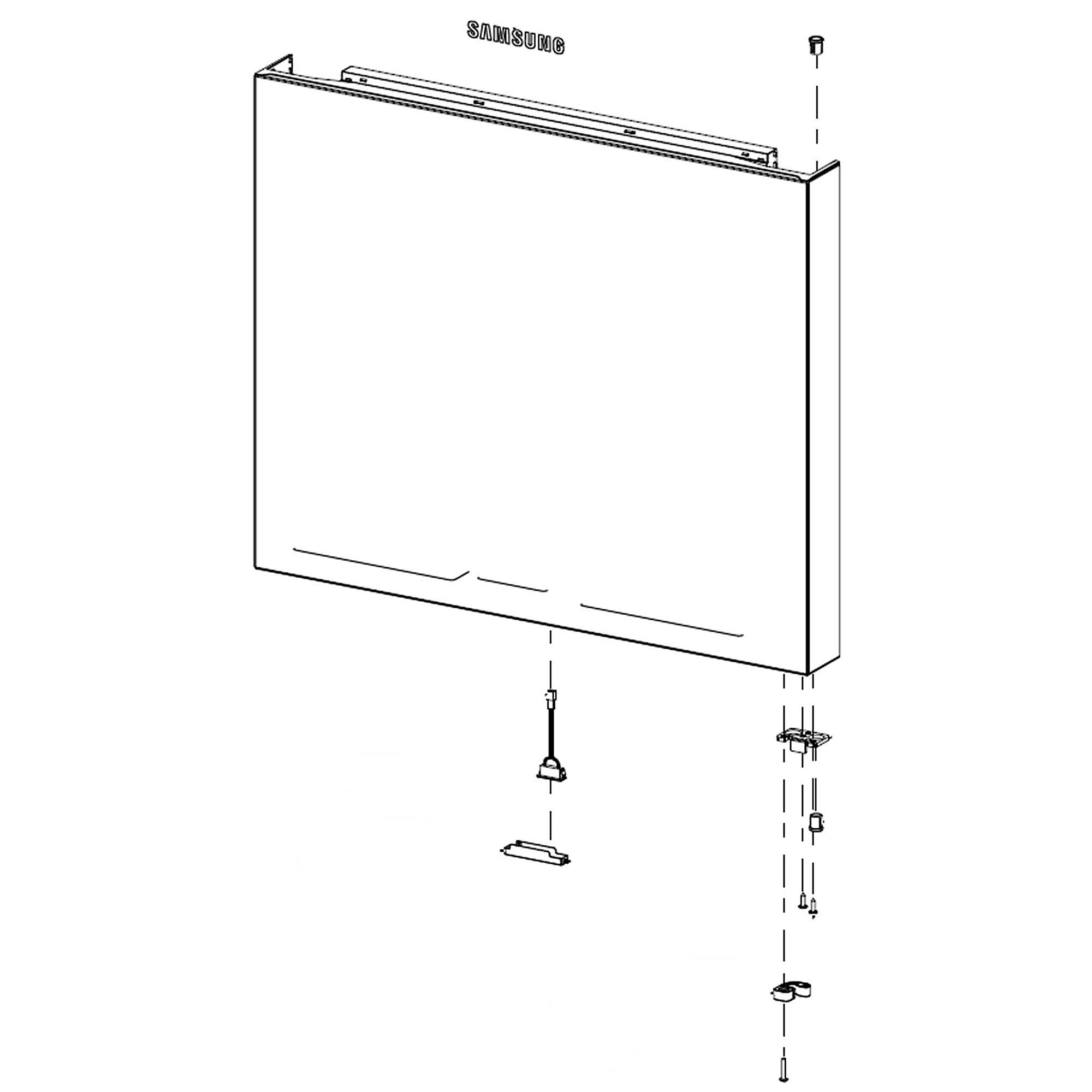Part #da91-04687B, Refrigerator Freezer Door Assembly