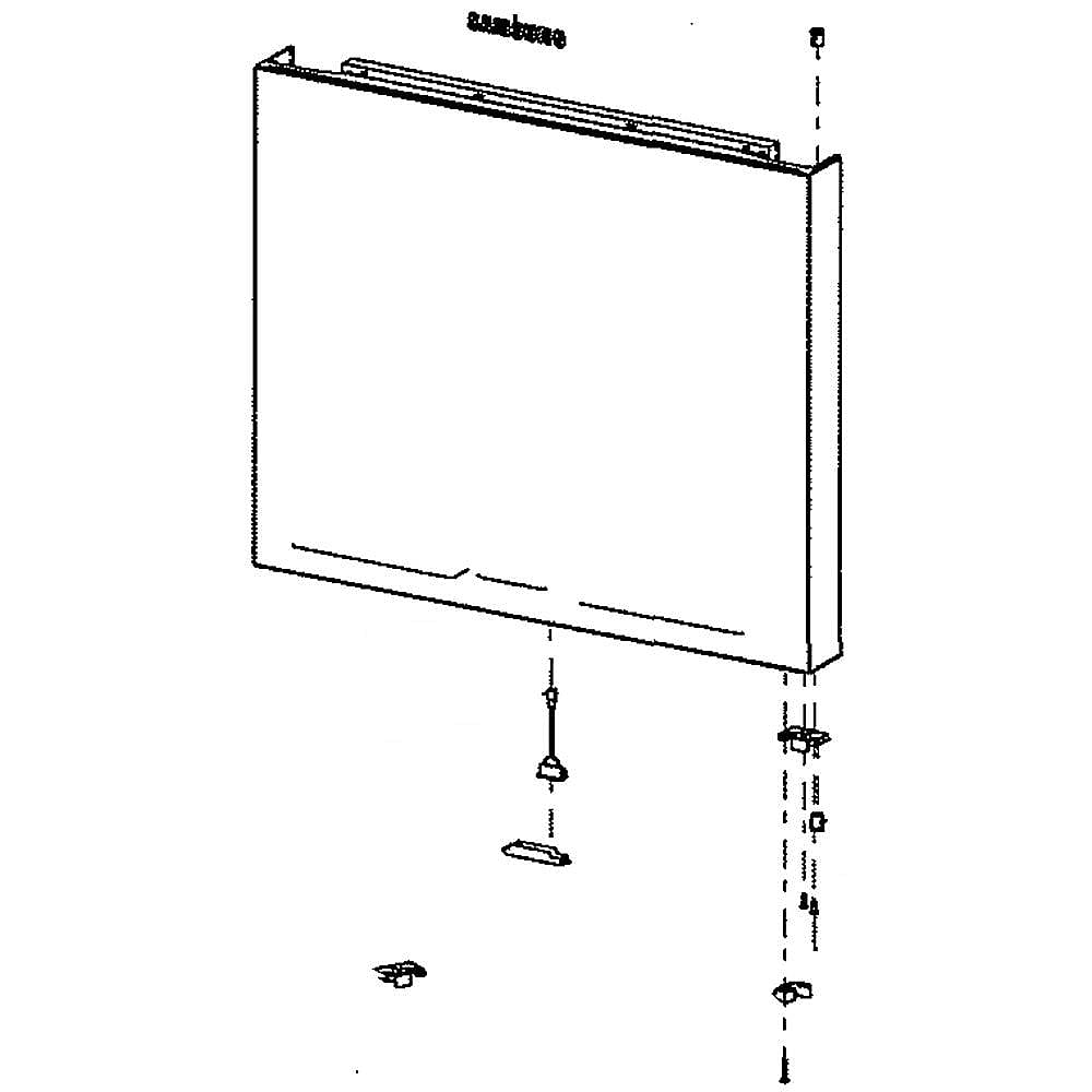 Part #da91-04687C, Refrigerator Freezer Door Assembly