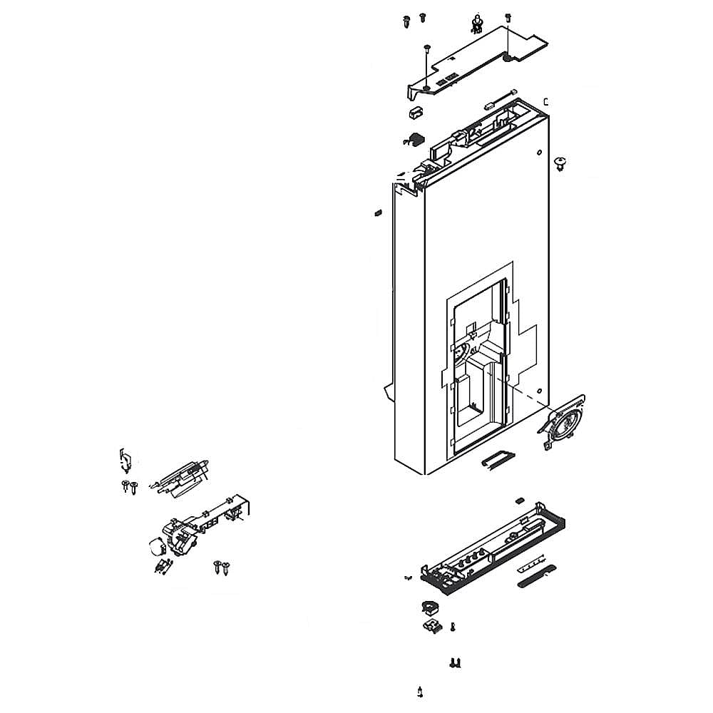 Part #da91-04693C, Refrigerator Door Assembly, Left / 38.19 x 20.87 x 13.39