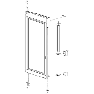 Refrigerator Convenience Door Outer Panel Assembly DA91-04574B