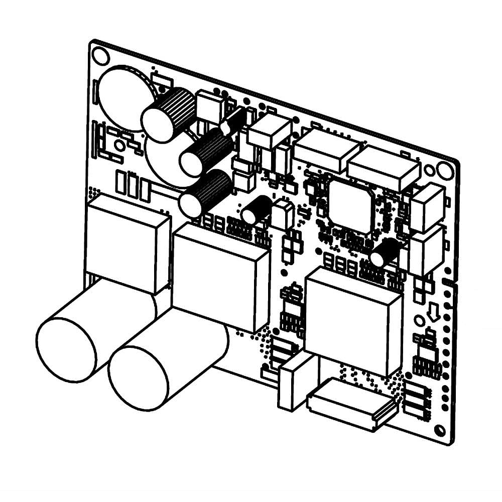 Part #da92-01190A, Refrigerator Electronic Control Board / 9.84 x 2.56 x 1.57