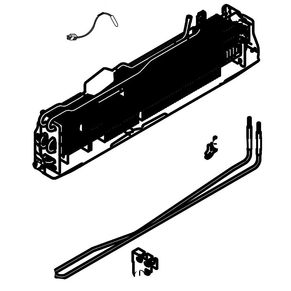 Part #da96-00632C, Refrigerator Freezer Evaporator / 25.51 x 10.24 x 2.76