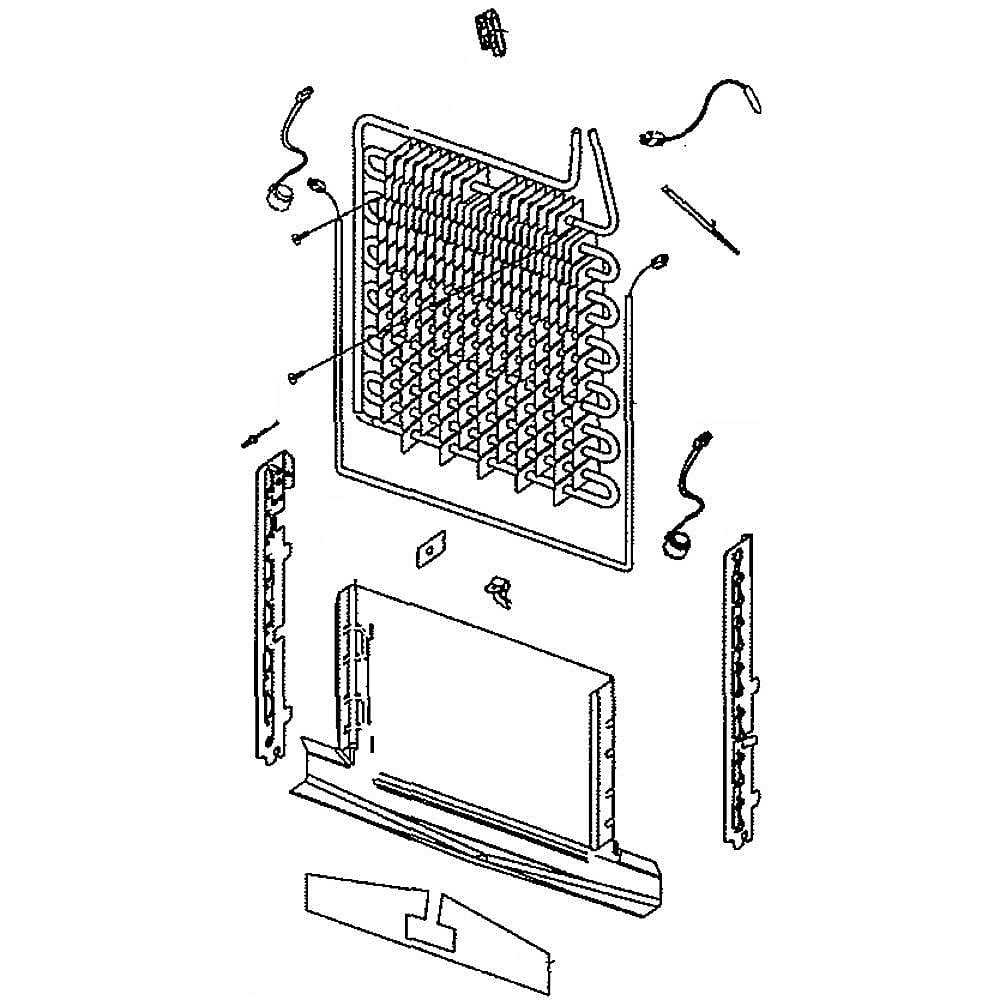 Part #da96-00845D, Refrigerator Fresh Food Evaporator / 17.72 x 18.11 x 2.05