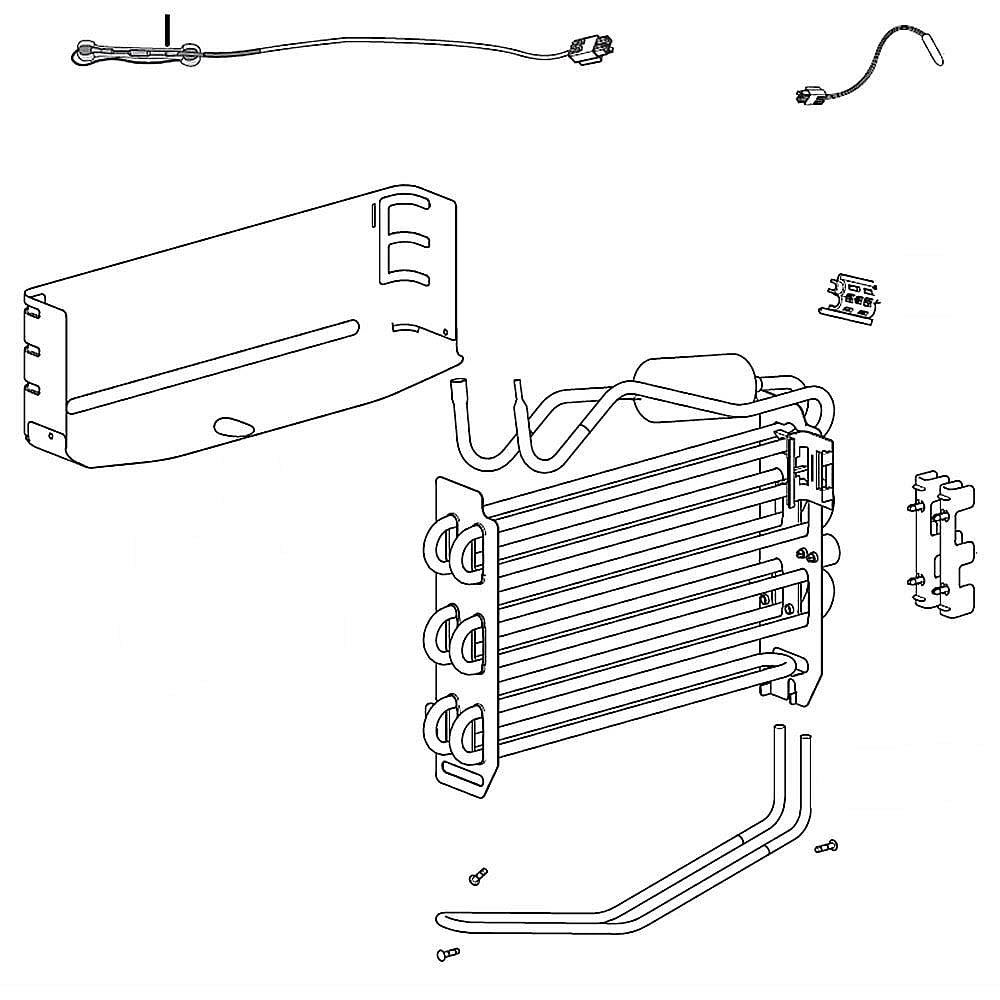 Part #da96-01021E, Refrigerator Freezer Evaporator / 13.39 x 11.42 x 4.33