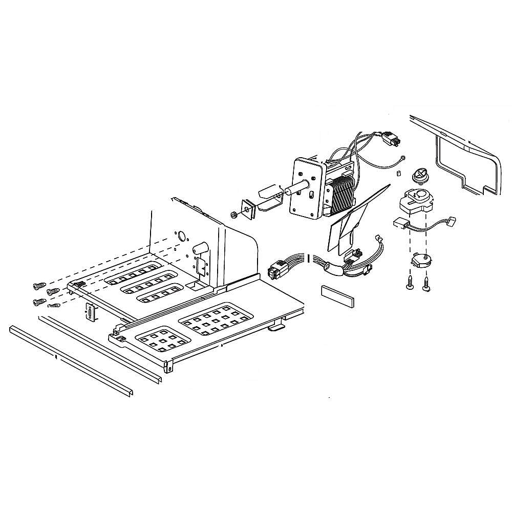 Part #da97-00938J, Samsung Refrigerator Auger Motor Assembly / 16.73 x 15.83 x 7.28
