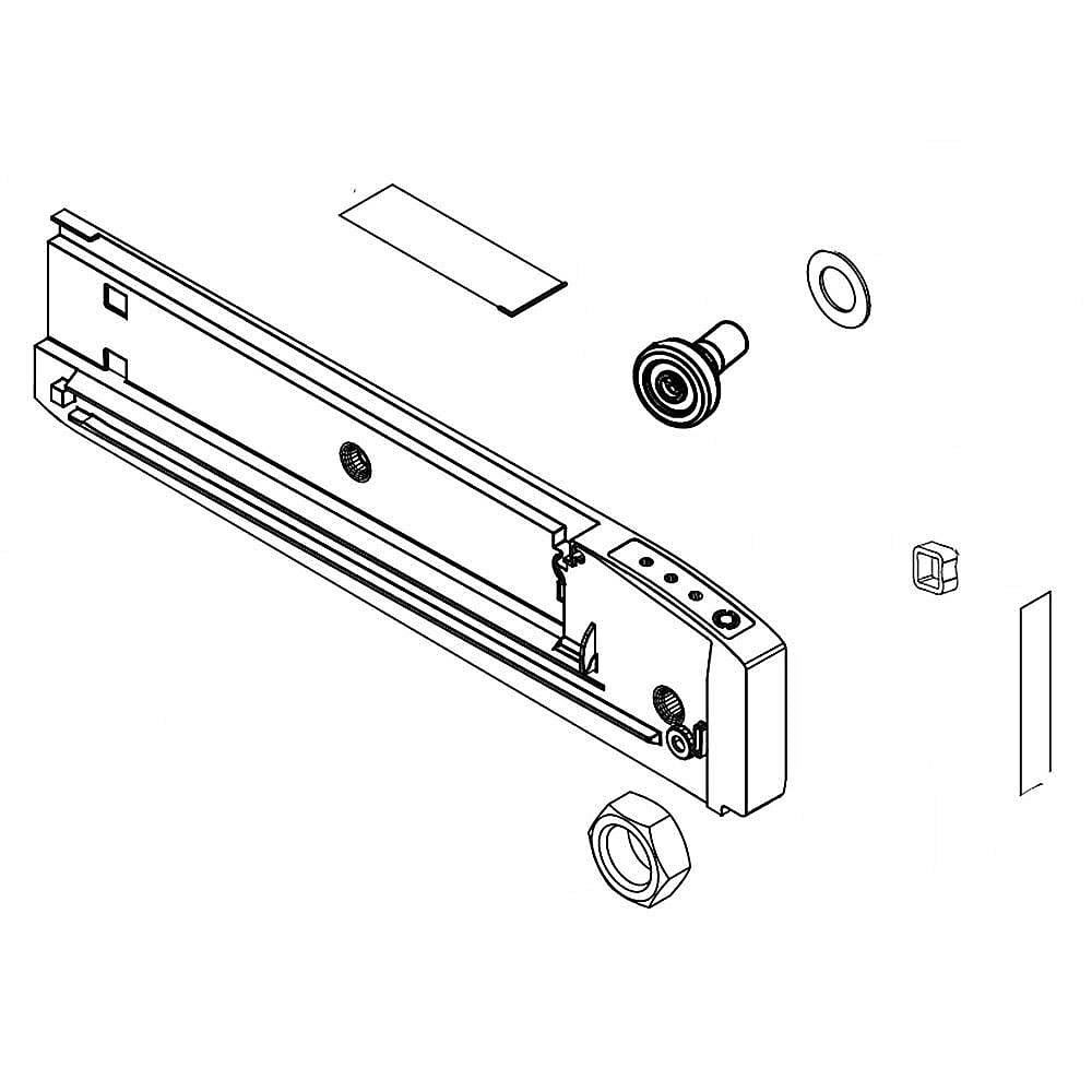 Part #da97-05384F, Refrigerator Pantry Drawer Guide, Right (Replaces Da97-07017A) / 5.04 x 21.18 x 1.18