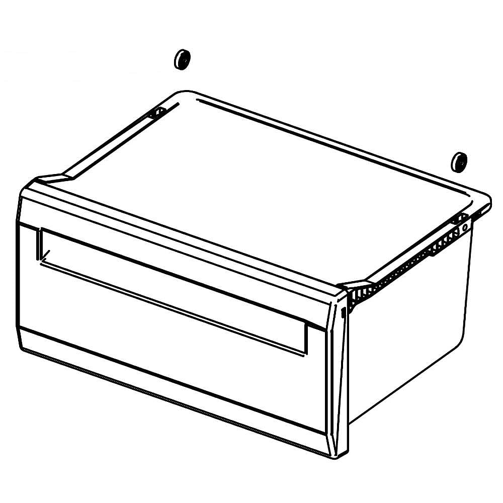 Part #da97-06132R, Refrigerator Crisper Drawer Assembly / 23.39 x 16.93 x 12.36