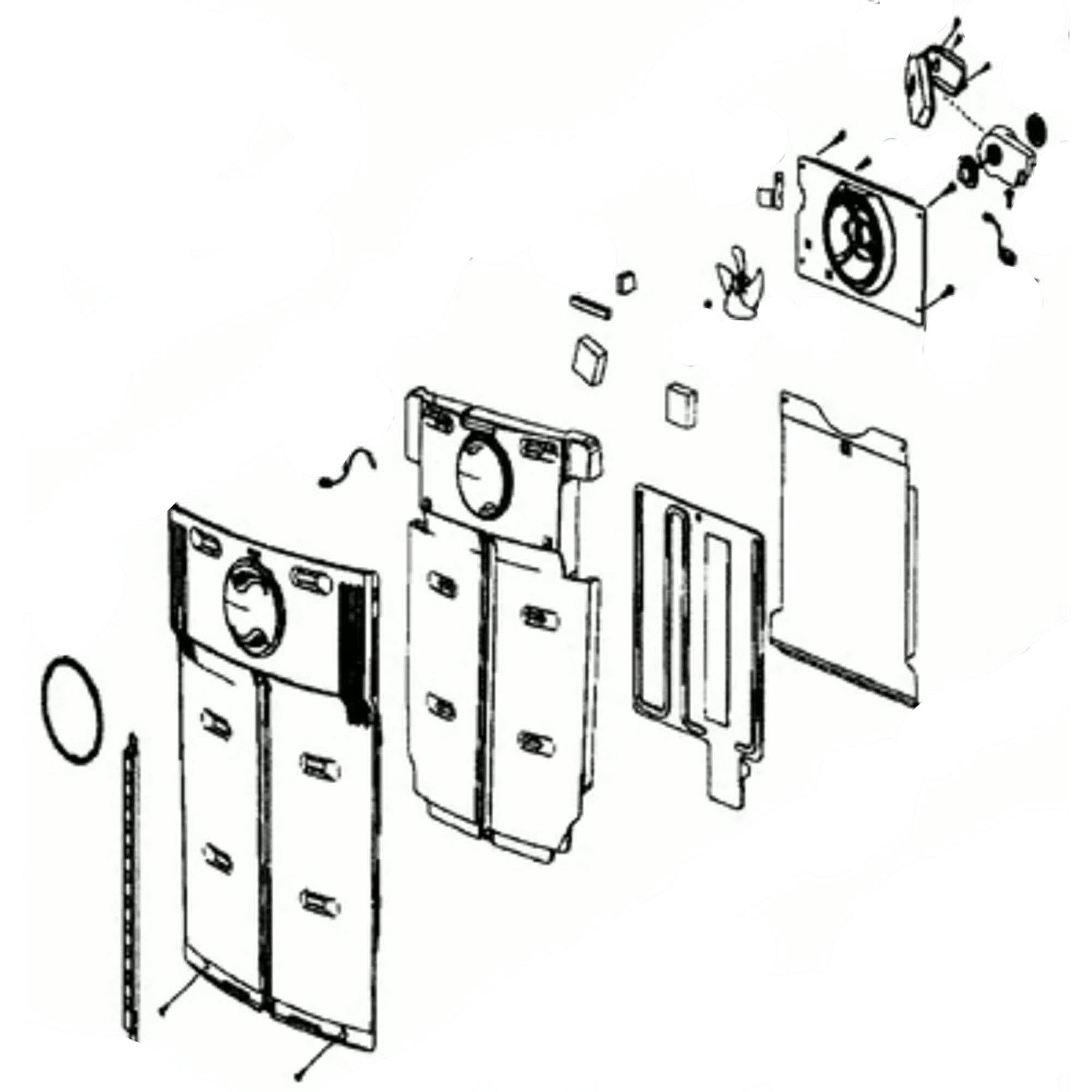 Part #da97-06198J, Samsung Refrigerator Fresh Food Evaporator Cover Assembly (Replaces Da97-07185C)