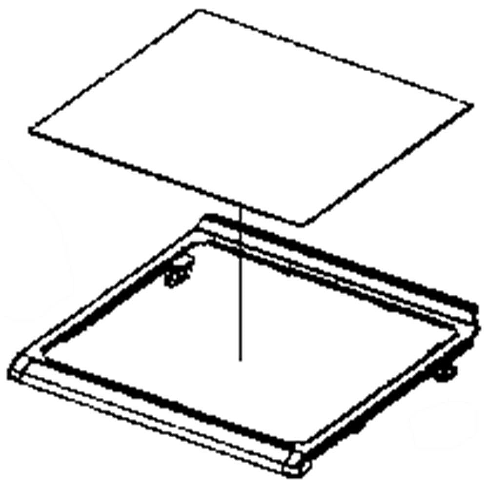 Kenmore Elite Part #da97-06439A, Refrigerator Shelf | 12.80 x 12.80 x 0.59