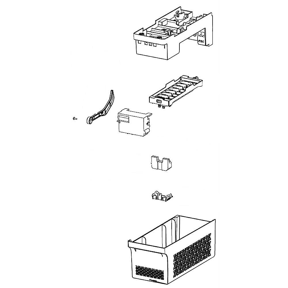Samsung Part #da97-07603C, Refrigerator Ice Maker Assembly | 24.02 x 6.69 x 5.51