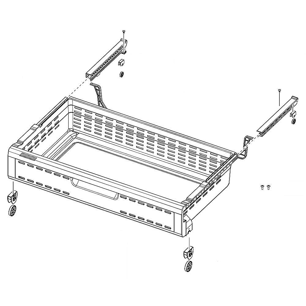 Part #da97-08439F, Refrigerator Freezer Tray Assembly, Upper / 31.50 x 19.29 x 6.69