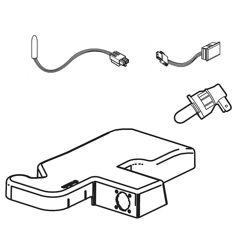 Part #da97-08706R, Refrigerator Door Hinge Cover Assembly, Left / 0.89 x 0.61 x 0.08