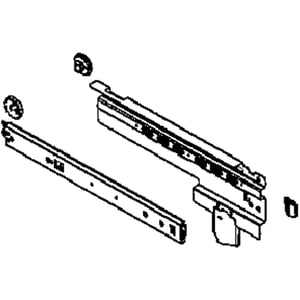 Refrigerator Freezer Basket Slide Rail, Left DA97-10594C