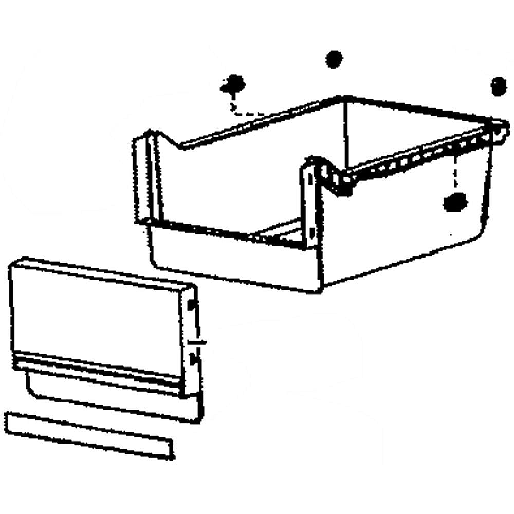 Part #da97-10881E, Refrigerator Freezer Drawer Assembly