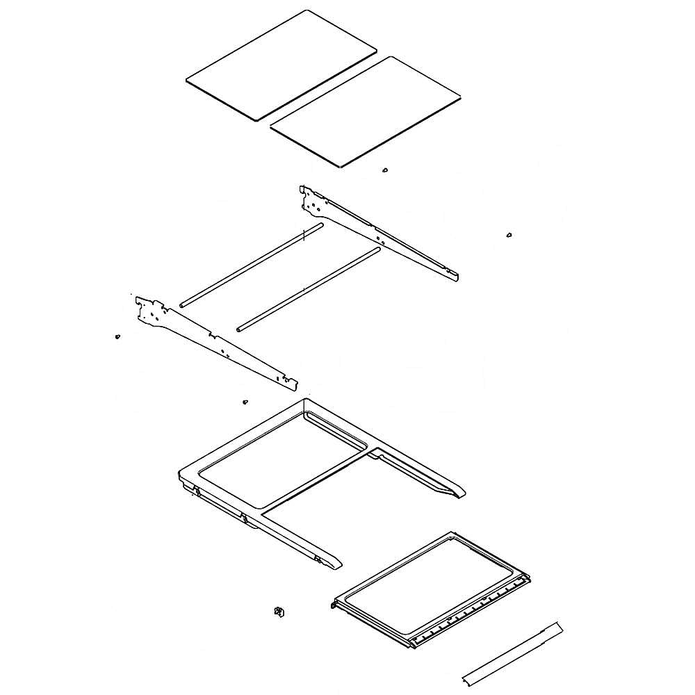 Part #da97-11455B, Refrigerator Shelf (Replaces Da67-03016A, Da97-11455A)
